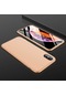 Noktaks - iPhone Uyumlu Xs Max 6.5 - Kılıf 3 Parçalı Parmak İzi Yapmayan Sert Ays Kapak - Gold