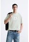 The Champ Clothing Bisiklet Yaka Syzygy Yazılı Oversize Mint Erkek T-shirt Mint Yeşili