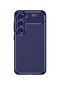 Tecno - Samsung Galaxy Uyumlu S23 - Kılıf Auto Focus Negro Karbon Silikon Kapak - Lacivert