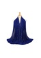 Moda Düz Elmas Boncuklar Kabarcık Şifon Hicap Şal Başkanı Sarar Hicap Kadın Royal Blue Royal Blue Çok Renkli