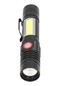 Wealthglow Carba Tan Usb Şarj Edilebilir El Feneri Mini Taşınabilir Manyetik Çalışma Açık Hava Etkinlikleri Için Zumlanabilir Led Torch Siyah