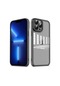 Noktaks - İphone 12 Pro Max Uyumlu - Kılıf Kamera Korumalı Transparan Post Kapak - Siyah