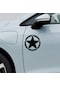 Army Star Sticker - Yıldız Sticker - Oto Sticker - Araba Sticker - 20cm X 20cm - Siyah