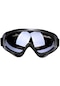 Uv400 Koruyucu Lens Rüzgar Geçirmez Toz Geçirmez Kayak Gözlüğü Siyah - Gri