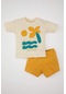 Defacto Erkek Bebek Palmiye Desenli Kısa Kollu Tişört Şort 2li Takım C6105a524smer42