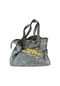 Dancemonkey Tote Seyahat Rahat Paketi Omuzdan Nakış Mavi Kot Kadın Çanta Fermuarlı Crossbody Çanta Askılı Sırt Çantası Mavi