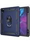 Noktaks - iPad Uyumlu Pro 12.9 2020 4.nesil - Kılıf Çift Katman Koruyucu Vega Tablet Arka Kapak - Mavi
