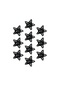 Suntek Yılbaşı 10x Yıldızı Kolye Düğün Dekoratif Gelin Duş Pentagram Siyah