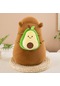 Peluş Oyuncak Bebek Yastık Su Gine Domuzu 30cm-02 Kahverengi