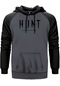 Hunt Showdown Black Text Gri Renk Reglan Kol Sweatshirt