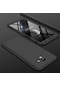 Tecno - Samsung Galaxy Uyumlu J6 Plus - Kılıf 3 Parçalı Parmak İzi Yapmayan Sert Ays Kapak - Siyah