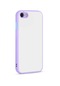 Noktaks - İphone Uyumlu İphone Se 2020 - Kılıf Arkası Buzlu Renkli Düğmeli Hux Kapak - Lila