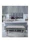 Beyaz Chester Model Babyface Kumaş Bench&koltuk&tabure&pofuduk Yatak Odası Takımı Ucu&önü Puff