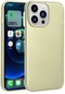 Kilifone - İphone Uyumlu İphone 14 Pro Max - Kılıf Mat Renkli Esnek Premier Silikon Kapak - Gold