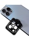 Noktaks - iPhone Uyumlu 13 Pro - Kamera Lens Koruyucu Cl-09 - Siyah