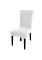 Jms Beyaz Katı Renk Sandalye Kapak Spandex Streç