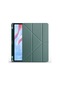 Kilifolsun Huawei Uyumlu Honor Pad X9 11.5' Kalem Bölmeli Stand Olabilen Origami Tri Folding Kılıf Koyu Yeşil