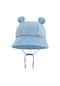 Ikkb Yumuşak Bebek Şapka Pamuk Kova Şapka Erkek Ve Kız Panama Güneş Şapkası Mavi