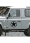 Army Star Sticker - Yıldız Sticker - Oto Sticker - Araba Sticker - 40cm X 40cm - Siyah