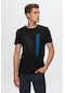 Twn Slim Fit Siyah Baskılı T-Shirt 0Ec143836001M