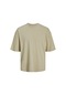 Jack&jones Grand Oversize Erkek Bej Yuvarlak Yaka Tişört 12253993-FOR Bej