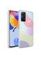 Noktaks - Xiaomi Redmi Note 11s Global Uyumlu - Kılıf Airbag Kenarlı Renkli Desenli Silikon Elegans Kapak - No7