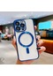 Moda Temizle Manyetik Kablosuz Şarj Kılıf İphone Uyumlu 15 İçin Magsafe 13 14 12 11 Navy Blue For İphone Uyumlu 14 Navy Blue
