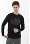 Maraton Sportswear Regular Erkek Bisiklet Yaka Uzun Kol Basic Siyah Sweatshirt 20910-siyah