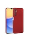 Noktaks - Samsung Uyumlu Samsung Galaxy A15 - Kılıf Mat Renkli Esnek Premier Silikon Kapak - Kırmızı