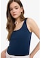 Defacto Coool Fitted Düğmeli Yaka Fitilli Kaşkorse Atlet F0001ax25smnv241 Lacivert