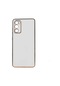 Tecno - Samsung Galaxy Uyumlu A03s - Kılıf Parlak Renkli Bark Silikon Kapak - Beyaz
