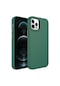 Noktaks - iPhone Uyumlu 13 Pro Max - Kılıf Metal Çerçeve Tasarımlı Sert Btox Kapak - Koyu Yeşil