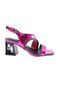 Dgn 619-23y Kadin Kristal Taşli Topuklu Sandalet 619-1922-R13856 Fuşya