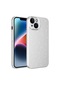 Noktaks - iPhone Uyumlu 14 Plus - Kılıf Simli Kamera Korumalı Koton Kapak - Beyaz