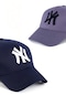 Unisex 2'li Set Lacivert ve Gri Ny New York Beyzbol Şapka - Unisex