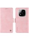 Xiaomi Redmi Note 14 Pro+ 5g/ Note 14 Pro 5g/ Poco X7 5g Kılıf Yan Toka Pu Deri Telefon Kapağı Litchi Doku - Pembe Pembe