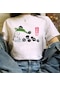 Harajuku Kawaii T Shirt Kadın Ullzang Tshirt Komik Karikatür T-shirt Sevimli Anime Üst Tee Unisex T-shirt Yeşil