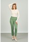 Fa Pantolon Kadın Bilek Boy Çift Cep Dar Kalıp Pantolon 7001 Yeşil