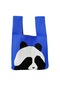 Chelsea Sevimli Panda Büyük Kapasiteli Örme Çanta-mavi