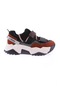 Dgn 65140-22y Kadın Mega Kalın Taban Simli Cırtlı Sneakers Ayakkabı 65140-2027-R10812