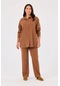 Galaxi Kadın Büyük Beden Bağcıklı Pantolon 4023 Camel Camel