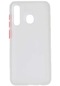 Kilifone - Huawei Uyumlu P30 Lite - Kılıf Arkası Mat Buzlu Kenarı Renkli Düğmeli Fri Silikon - Renksiz