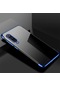 Kilifone - Xiaomi Uyumlu Mi 9 Lite - Kılıf Dört Köşesi Renkli Arkası Şefaf Lazer Silikon Kapak - Mavi