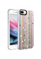 Noktaks - iPhone Uyumlu 7 Plus - Kılıf Koruyucu Sert Desenli Silver Kapak - Noktalar