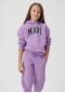Mavi - Mavi Logo Baskılı Kapüşonlu Mor Sweatshirt 7610035-70586 Mor