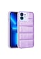 iPhone Uyumlu 12 Kılıf Kamera Korumalı Airbagli Renkli Lopard Seksek Kapak - Mor
