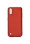 Noktaks - Samsung Galaxy Uyumlu Galaxy A01 - Kılıf Mat Renkli Esnek Premier Silikon Kapak - Kırmızı