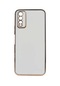 Noktaks - Vivo Uyumlu Vivo Y11s - Kılıf Parlak Renkli Bark Silikon Kapak - Beyaz