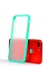 Kilifone - İphone Uyumlu İphone 8 Plus - Kılıf Arkası Mat Buzlu Kenarı Renkli Düğmeli Fri Silikon - Turkuaz