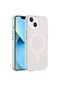 Noktaks - iPhone Uyumlu 15 - Kılıf Sert Kablosuz Şarj Destekli Buzlu C-pro Magsafe Kapak - Renksiz